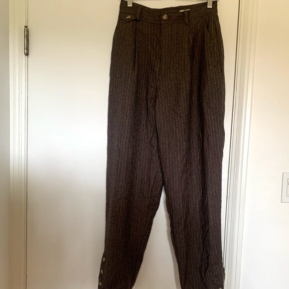 Eddie Bauer Vintage Brown Wool Trousers - 10/6 - Picture 8 of 9